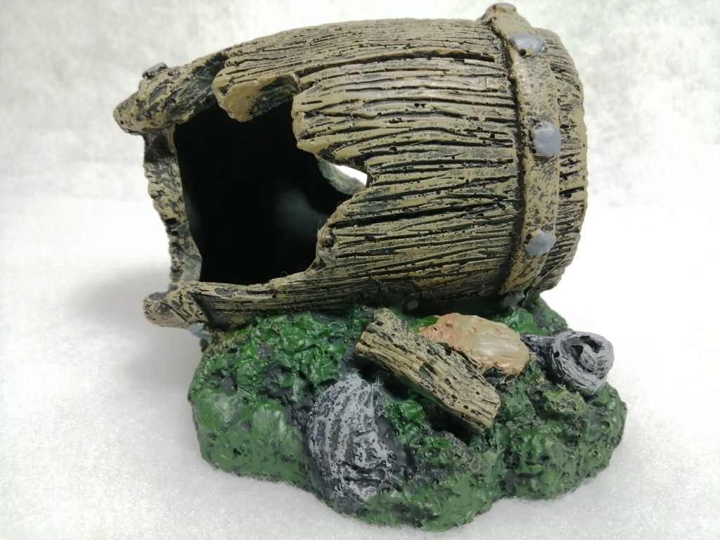 ADORNO ACUARIO RESINA BARRIL MEDIUM 6"