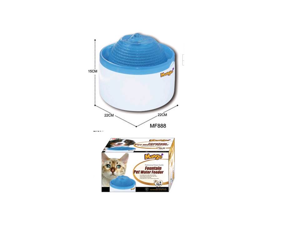BEBEDERO TIPO FUENTE PARA GATO AZUL MANGO