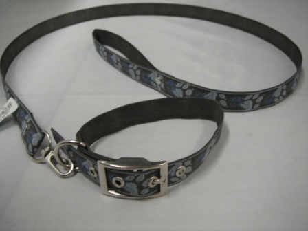 COLLAR Y PASEADOR ESTAMPADO MARRON ECONOMICO