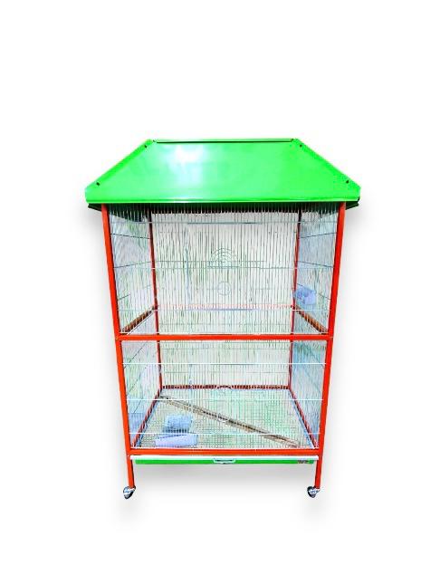 JAULA AVE XL C/BASE TIPO CASA (37"X27"X67")