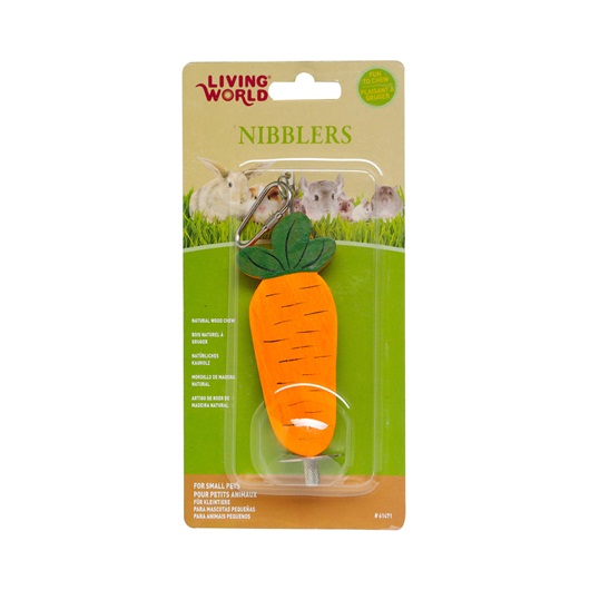 JUGUETE P/ROEDORES ZANAHORIA DE MADERA