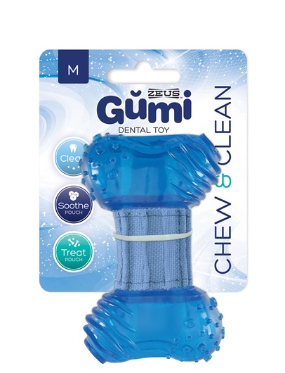 JUGUETE PERRO GUMI CHEW & CLEAN MEDIUM
