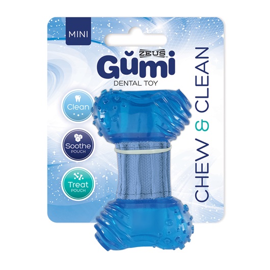 JUGUETE PERRO GUMI CHEW & CLEAN MINI