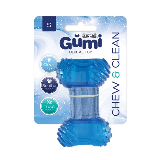 JUGUETE PERRO GUMI CHEW & CLEAN SMALL