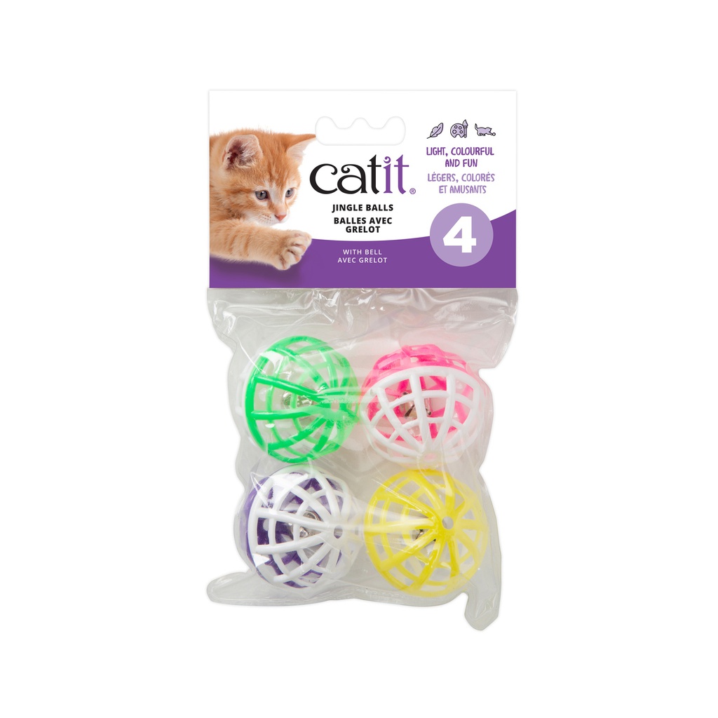 JUGUETE GATO PELOTA CASCABEL 4/1