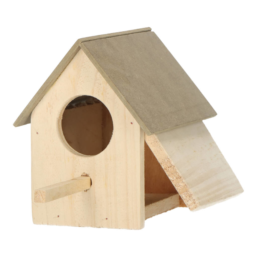 NIDO AVE MADERA TIPO CASITA MEDIUM 5''X5''X6''