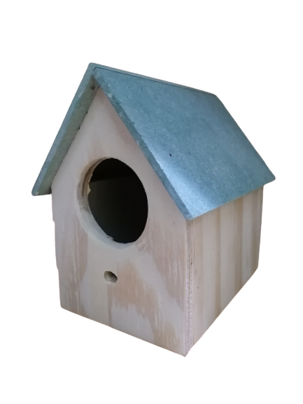 NIDO AVE MADERA TIPO CASITA SMALL 4''X5''X6''