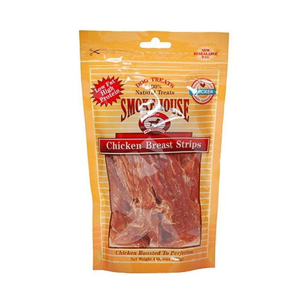 SNACK DESHIDRATADO P/PERRO CHIKEN BREAST STRIPS 4OZ