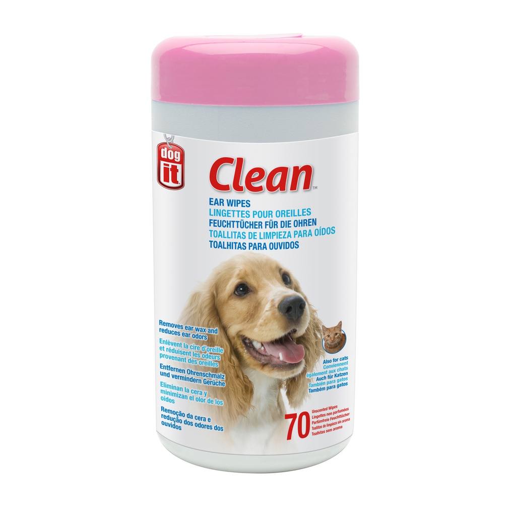 TOALLITAS DE LIMPIEZA PARA OIDOS P/ PERROS Y GATOS 70 UDS.