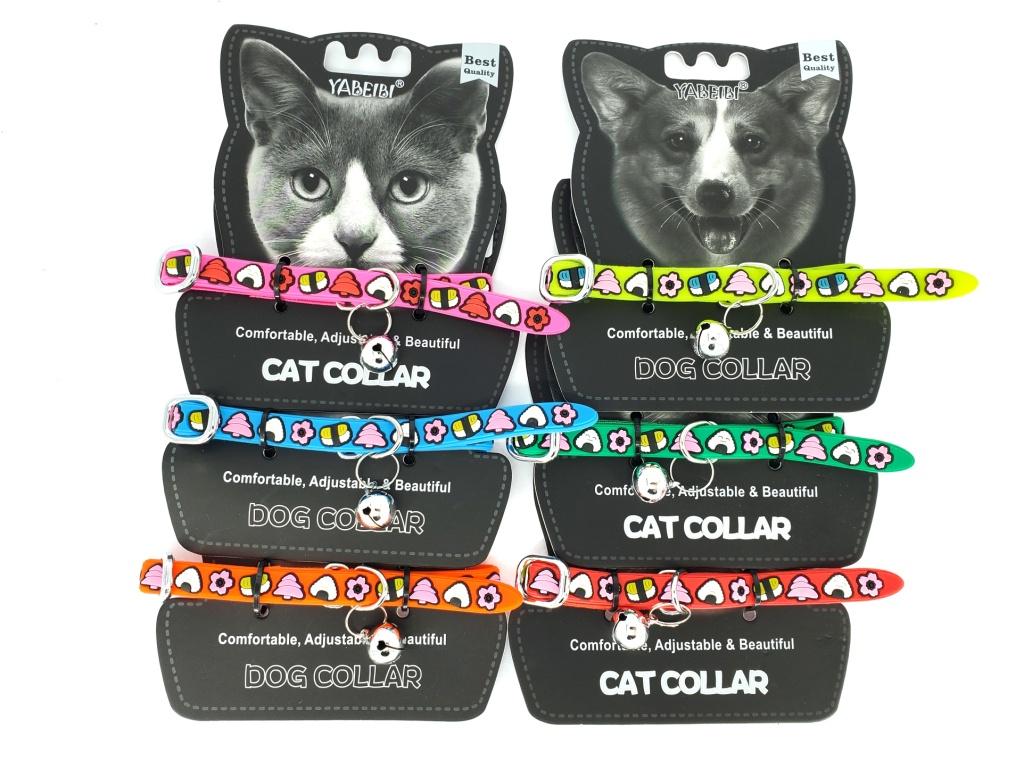 COLLAR GATO GOMA AJUST. C/CASCABEL 3/8"7-11"