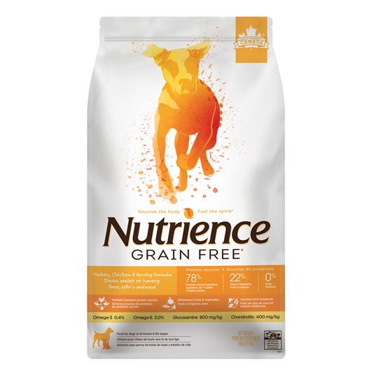 NUTRIENCE GRAIN FREE PAVO, POLLO Y ARENQUE RAZA SMALL 10 KG