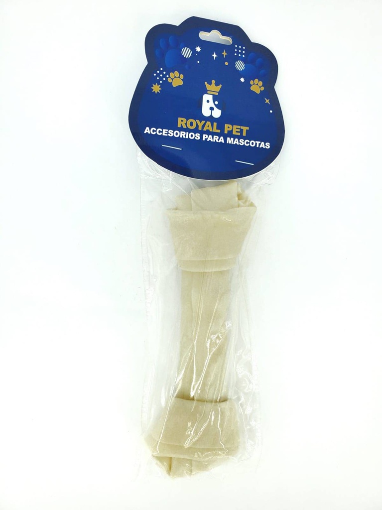 HUESO PERRO ANUDADO BLANCO 8"