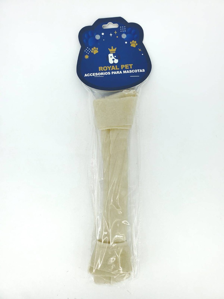 HUESO PERRO ANUDADO BLANCO 10"