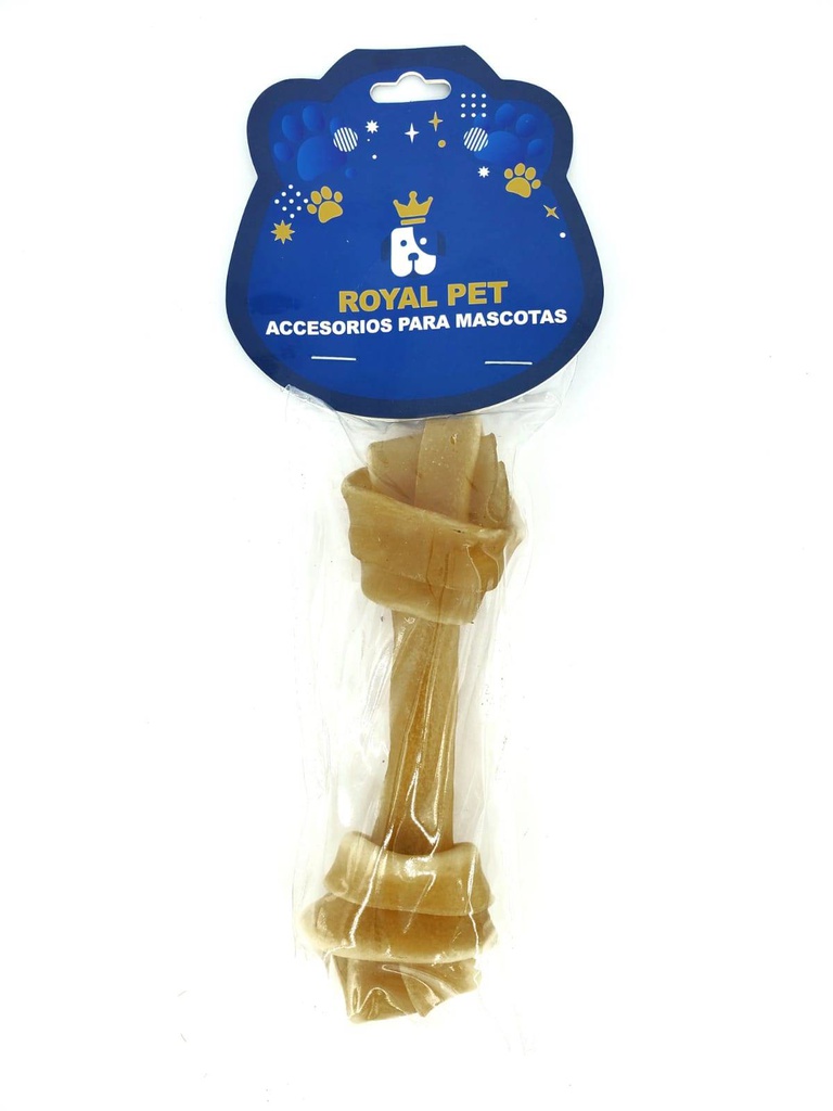 HUESO PERRO ANUDADO NATURAL 6"