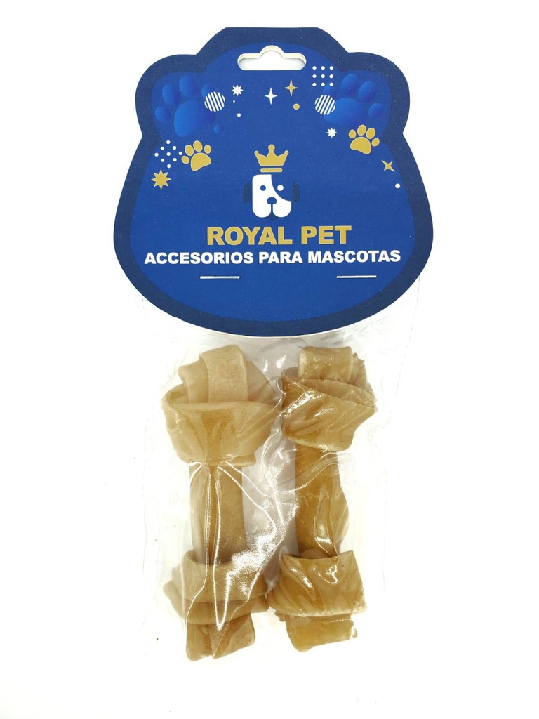 HUESO PERRO ANUDADO NATURAL 4" 2/1