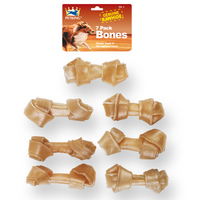 HUESO PERRO ANUDADO NATURAL 3" 4/1