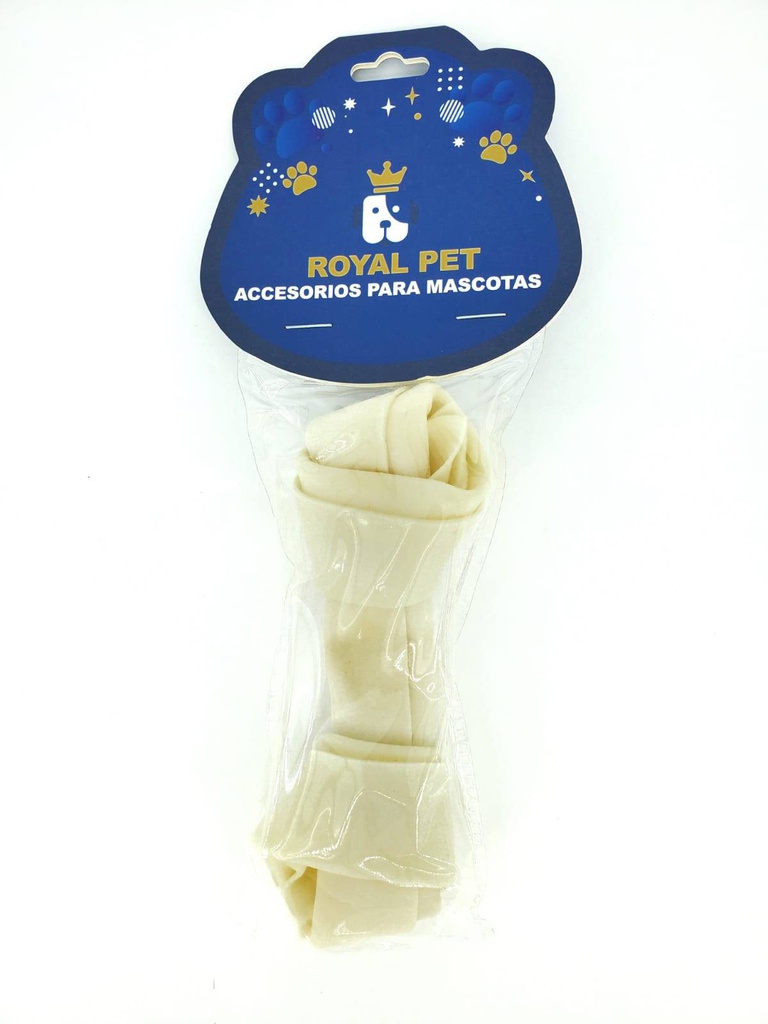 HUESO PERRO ANUDADO BLANCO 6"