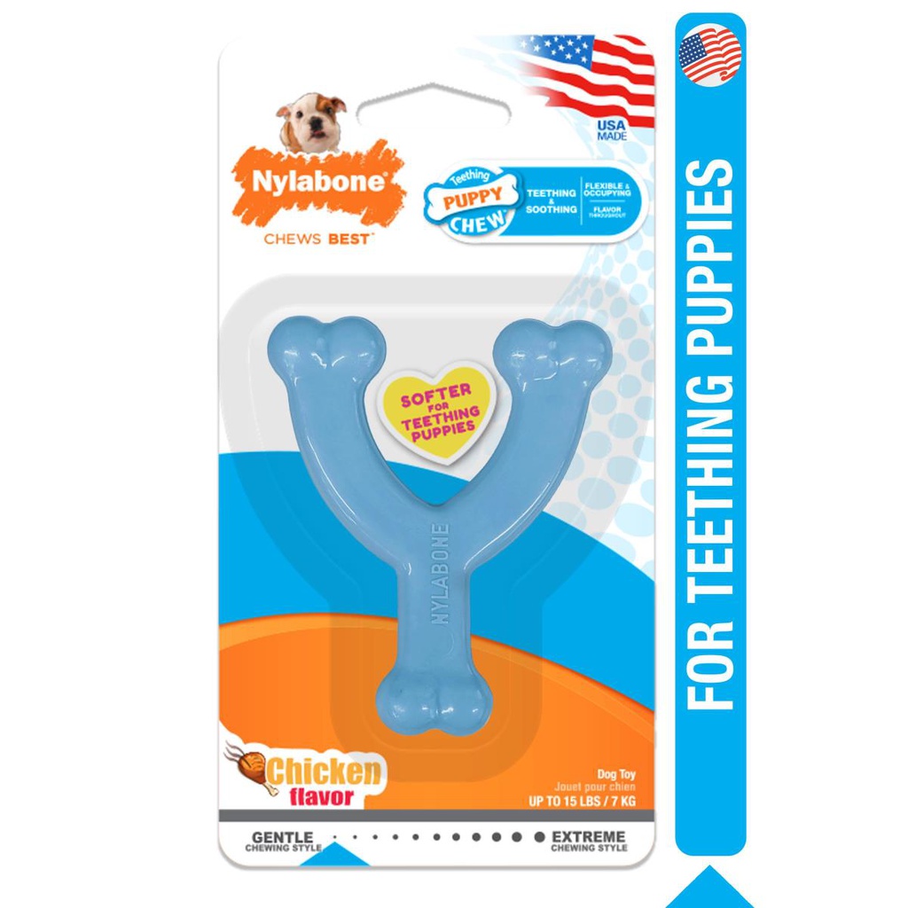 JUGUETE NYLABONE PUPPY CHEW 3.5" <15LBS SABOR POLLO