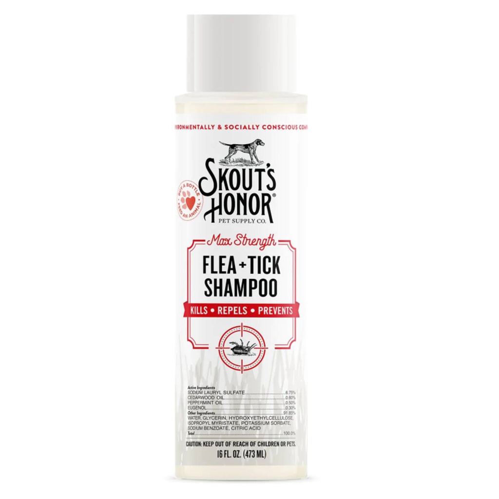 SHAMPOO FLEA+TICK 16 OZ