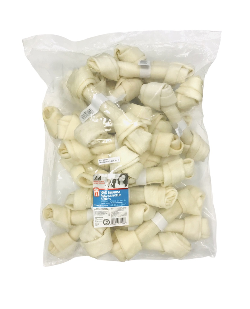 HUESO PERRO ANUDADO BLANCO 8-9" 25/1