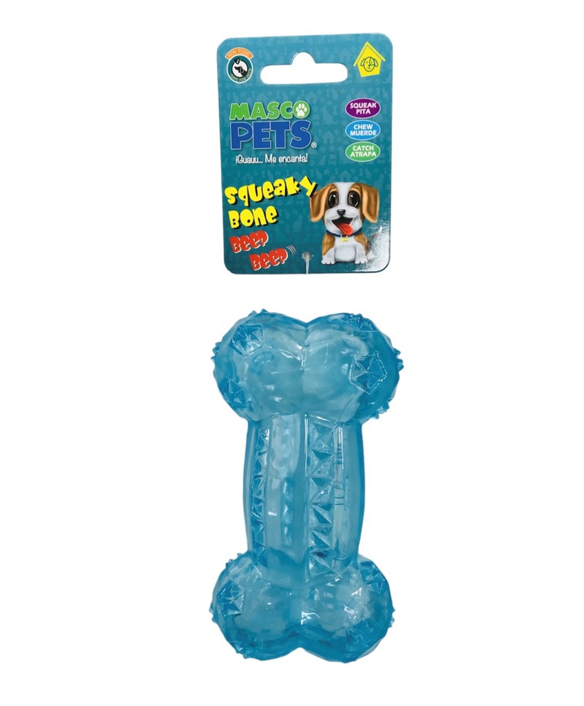 JUGUETE PERRO HUESO C/PITO 5"