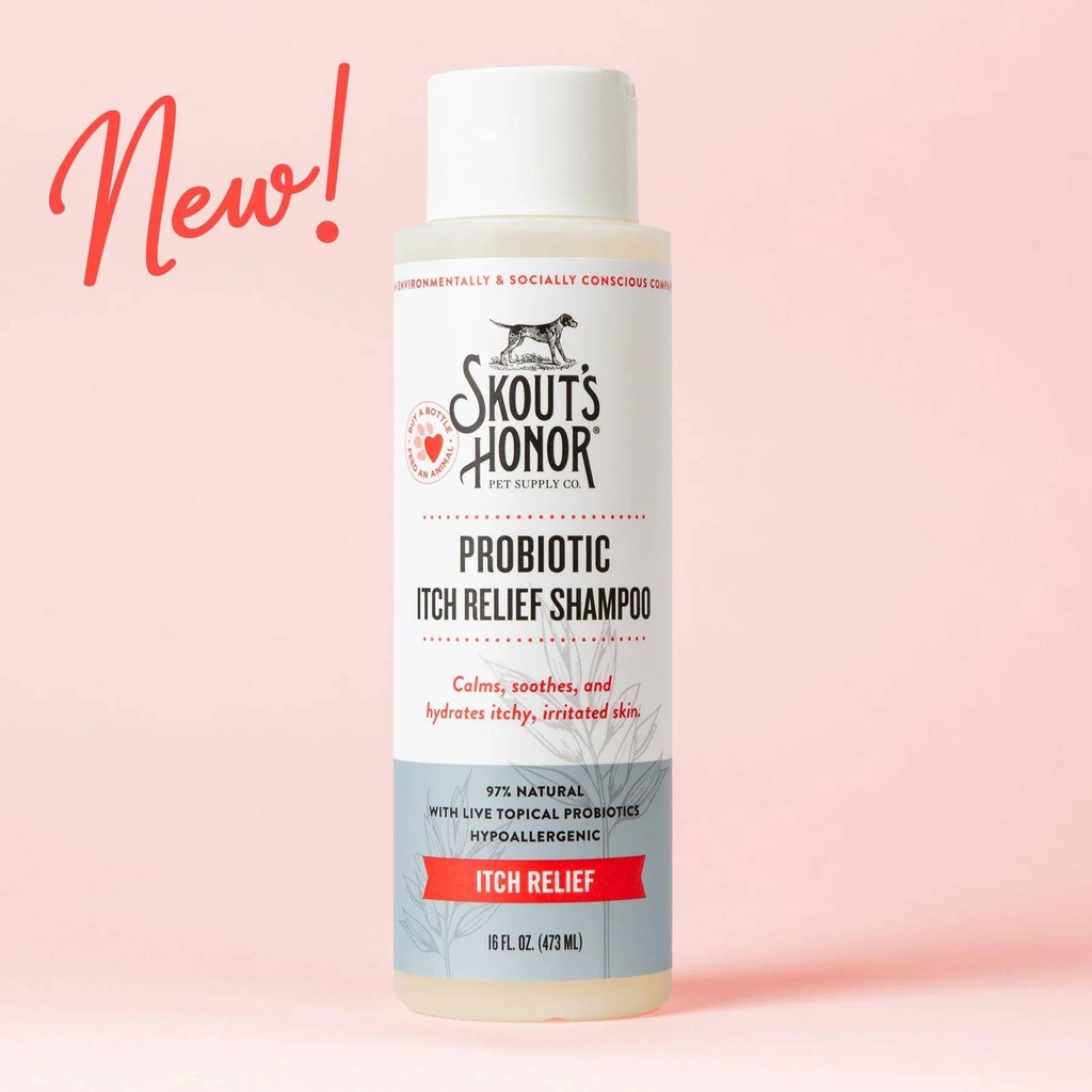 SHAMPOO PROBIOTICO ITCH RELIEF SIN FRAGANCIA 16OZ