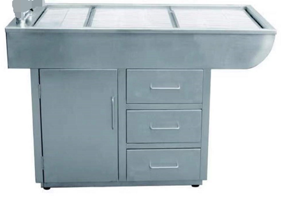 MESA HUMEDA EN ACERO INOX. 47"X24"X35"