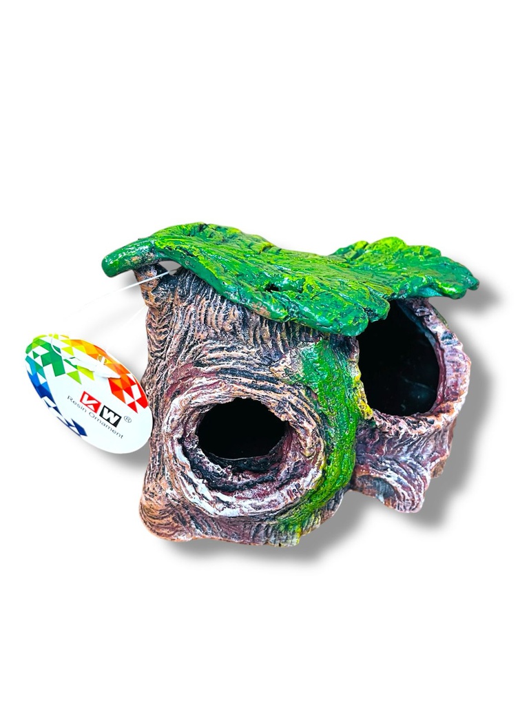 ADORNO ACUARIO RESINA TRONCO CASA SMALL 5"