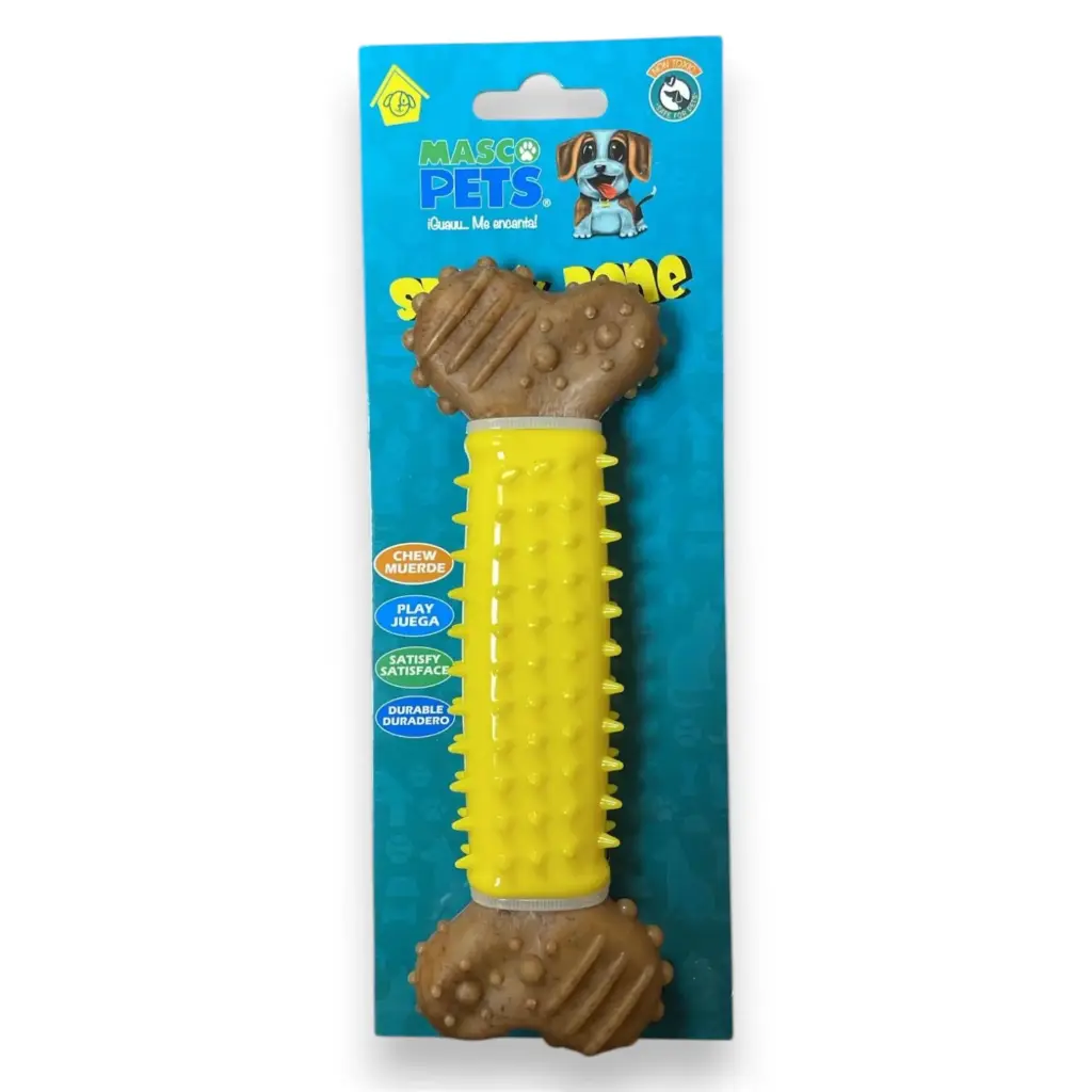JUGUETE PERRO HUESO MASTICABLE SPINKY BONE 6"