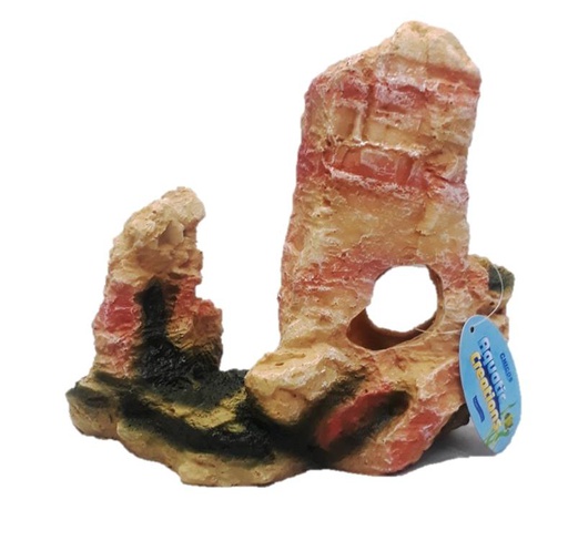 [CH-5171] ADORNO ACUARIO RESINA ROCA MEDIUM 8"