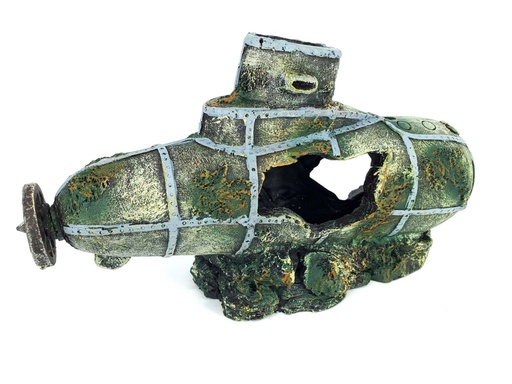 [25327] ADORNO ACUARIO RESINA SUBMARINO M 11"