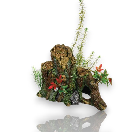 [12063] ADORNO ACUARIO RESINA TRONCO XLARGE C/PLANTA 7"