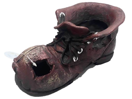 [CH-9930] ADORNO ACUARIO RESINA BOTA VIEJA MEDIUM 7"