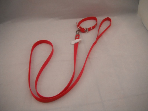[COLLAR-2-R] COLLAR Y PASEADOR #2 ROJO ECONOMICO