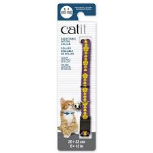 [55188] COLLAR GATO NYLON AJUSTABLE CASCABEL 3/8"X8-13" MORADO C/FLORES