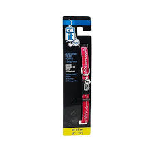 [55204] COLLAR GATO NYLON AJUSTABLE CASCABEL 3/8"X8-13" PRINT ROJO