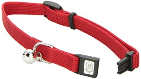 [55301] COLLAR GATO NYLON AJUSTABLE CASCABEL 3/8"X8-13" ROJO