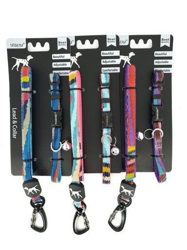 [N023] COLLAR Y PASEADOR ARCOIRIS S 3/8 x 48" SURTIDO