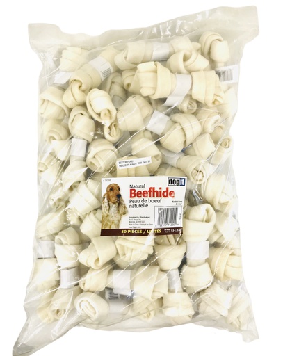 [71200] HUESO PERRO ANUDADO BLANCO 4.5" 50/1