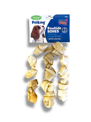 [PK-1] HUESO PERRO ANUDADO NATURAL 3" 4/1