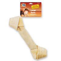 [PK-24] HUESO PERRO ANUDADO NATURAL 8"