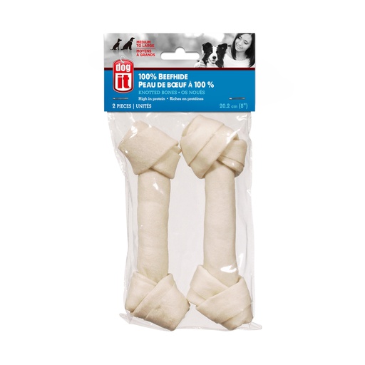 [71154] HUESO PERRO BLANCO 8" 2/1