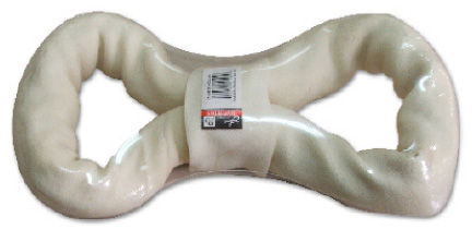 [50590] HUESO PERRO TIPO LASO BLANCO 12"