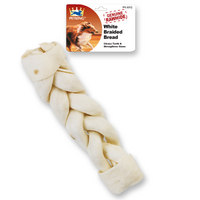 [PK-6012] HUESO PERRO TRENZA BLANCA 8"