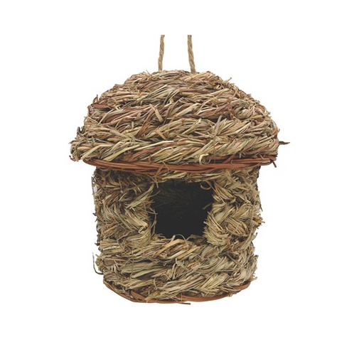 [82021] NIDO AVE EXTERIOR CHOZA DE HIERBA DE HUERTO 5.5" x 5.5" x 7"
