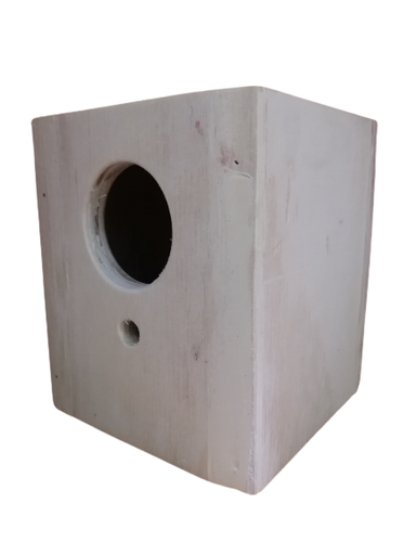 [NIDO-C2] NIDO AVE MADERA CUADRADO SMALL 6.5''X5.5''X5.5"