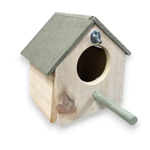 [NIDO-C1] NIDO AVE MADERA TIPO CASITA MEDIUM 5''X5''X6''