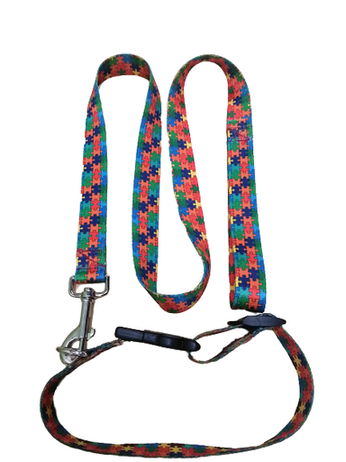 [C-732] PASEADOR Y COLLAR ECO M ROMPECABEZA AJUSTABLE