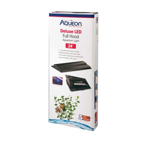 [21106] TAPA PECERA 24"X12" LED NEGRA