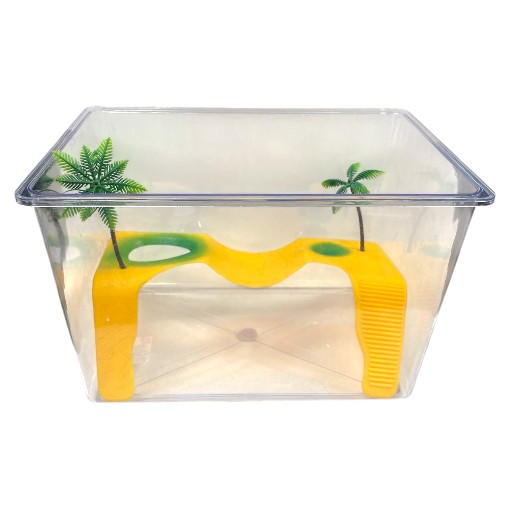 [HP-33] TORTUGUERA PLASTICA CUADRARA C/DECORACION LARGE
